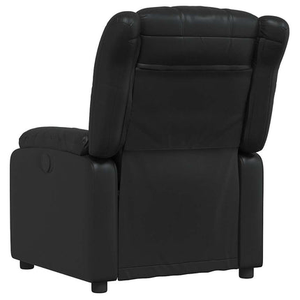 Massagefåtölj svart konstläder