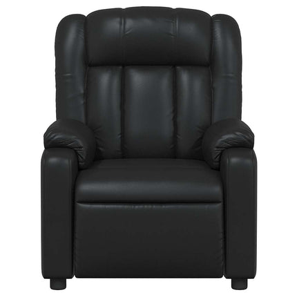 Massagefåtölj svart konstläder