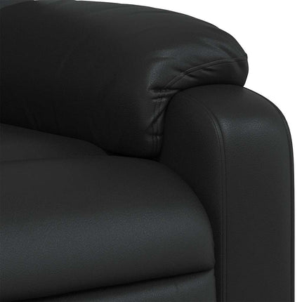 Massagefåtölj svart konstläder