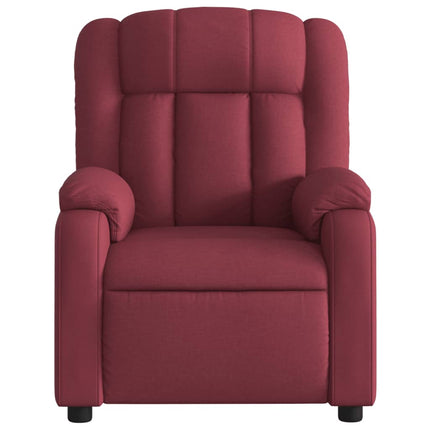 Reclinerfåtölj vinröd tyg