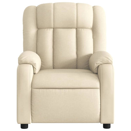 Reclinerfåtölj gräddvit tyg