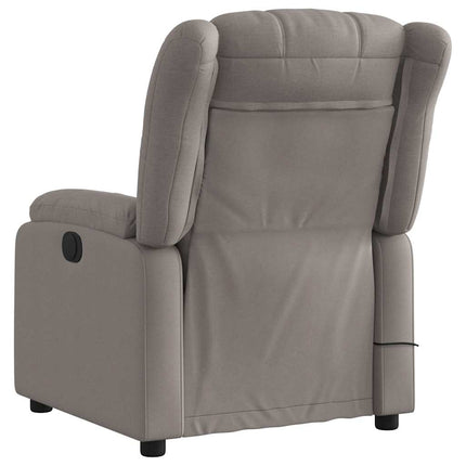 Massagefåtölj taupe tyg