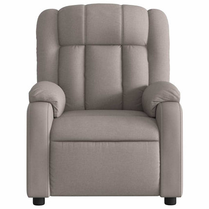 Massagefåtölj taupe tyg