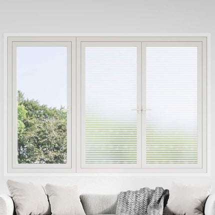 Fönsterfilmer frostad randig design PVC