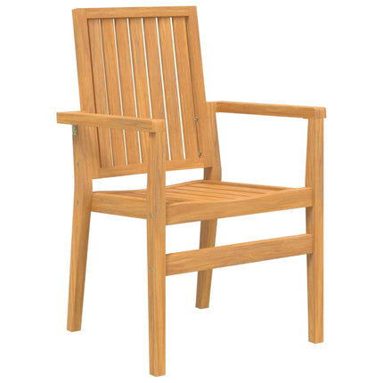 Stapelbara trädgårdsstolar 6 st 56,5x57,5x91 cm massiv teak