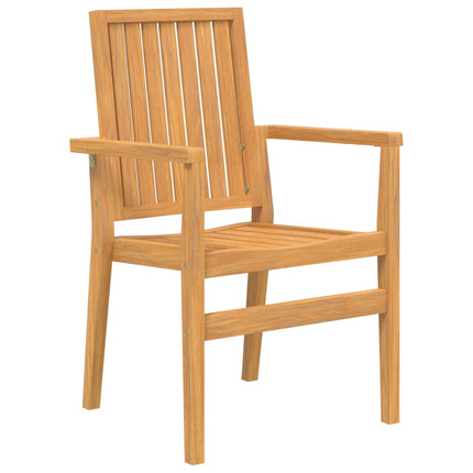 Stapelbara trädgårdsstolar 8 st 56,5x57,5x91 cm massiv teak