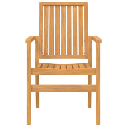 Stapelbara trädgårdsstolar 8 st 56,5x57,5x91 cm massiv teak