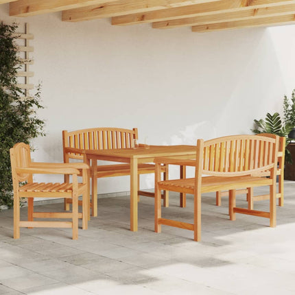 Matgrupp för trädgården 5 delar massiv teak