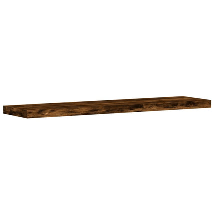 Vägghyllor 4 st rökfärgad ek 40x10x1,5 cm konstruerat trä