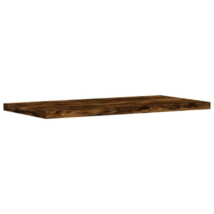Vägghyllor 4 st rökfärgad ek 40x20x1,5 cm konstruerat trä