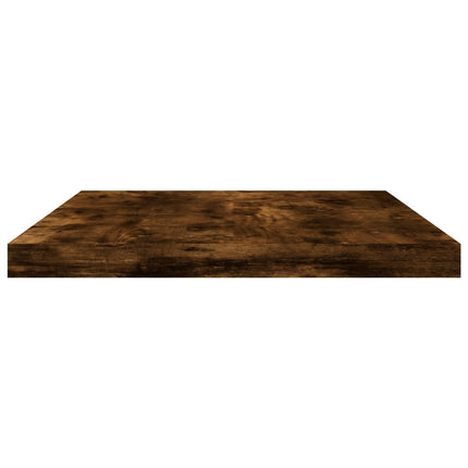Vägghyllor 4 st rökfärgad ek 40x20x1,5 cm konstruerat trä