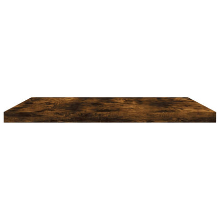 Vägghyllor 4 st rökfärgad ek 40x30x1,5 cm konstruerat trä