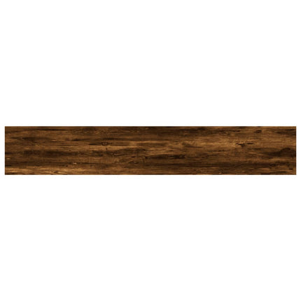 Vägghyllor 4 st rökfärgad ek 60x10x1,5 cm konstruerat trä