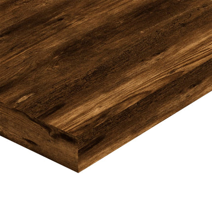 Vägghyllor 4 st rökfärgad ek 60x10x1,5 cm konstruerat trä