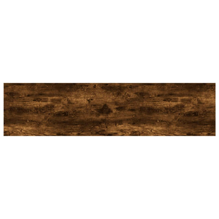Vägghyllor 4 st rökfärgad ek 80x20x1,5 cm konstruerat trä