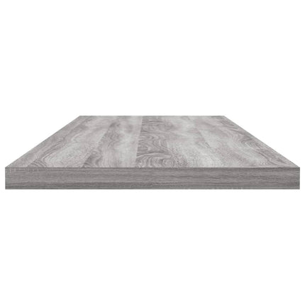 Vägghyllor 4 st grå sonoma 80x20x1,5 cm konstruerat trä