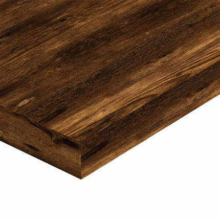 Vägghyllor 4 st rökfärgad ek 100x10x1,5 cm konstruerat trä