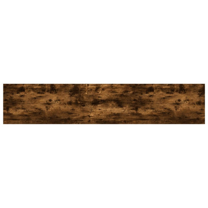 Vägghyllor 4 st rökfärgad ek 100x20x1,5 cm konstruerat trä