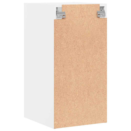 Sidoskåp med glasdörrar vit 35x37x68,5 cm