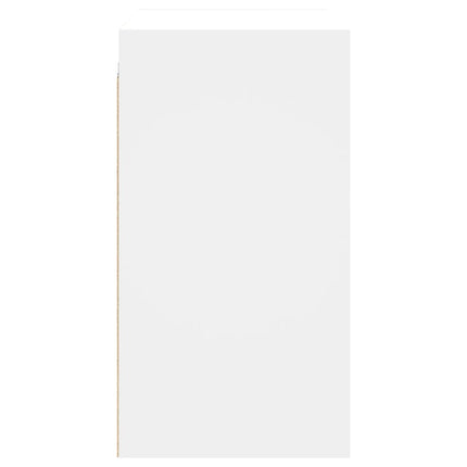 Sidoskåp med glasdörrar vit 68x37x68,5 cm