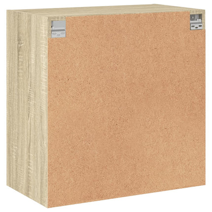Sidoskåp med glasdörrar sonoma-ek 68x37x68,5 cm
