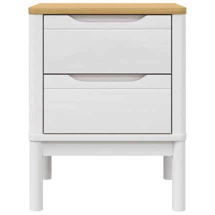 Sängbord vit 45x39x57 cm massiv furu
