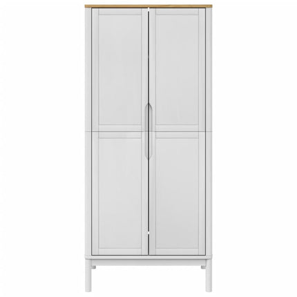 Klädskåp FLORO vit 77x53x171 cm massiv furu