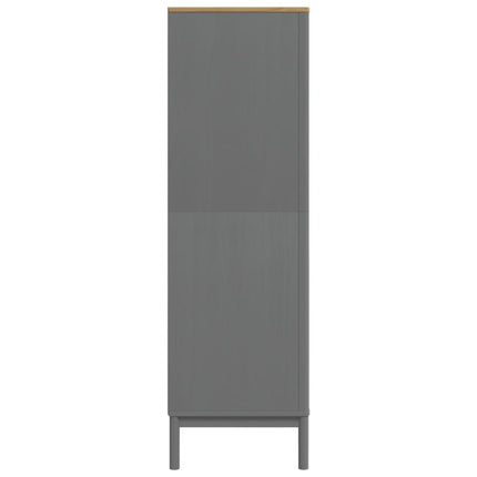 Klädskåp FLORO grå 77x53x171 cm massiv furu