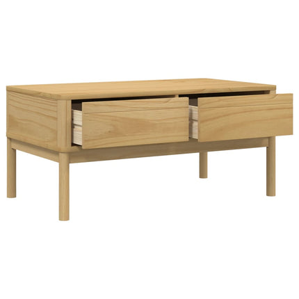 Soffbord FLORO vaxbrun 99x55,5x45 cm massiv furu
