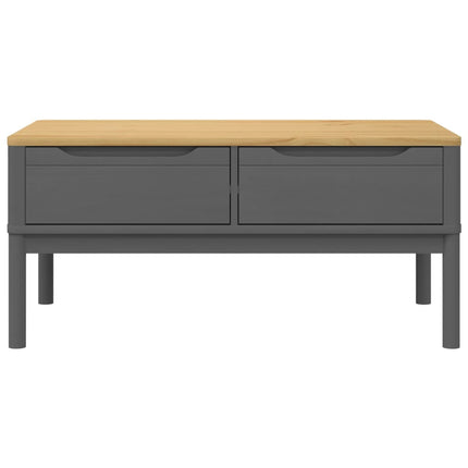 Soffbord FLORO grå 99x55,5x45 cm massiv furu