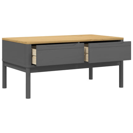 Soffbord FLORO grå 99x55,5x45 cm massiv furu