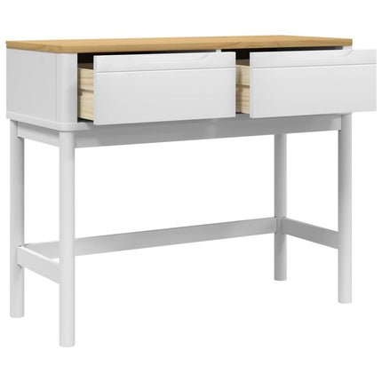 Konsolbord FLORO vit 89,5x36,5x73 cm massiv furu