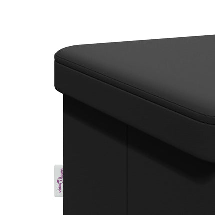 Förvaringsbänk vikbar svart PVC