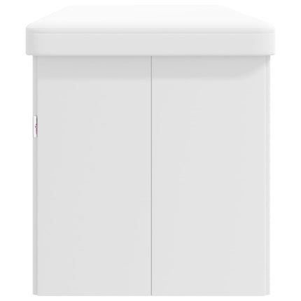 Förvaringsbänk vikbar vit PVC