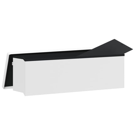 Förvaringsbänk vikbar vit PVC