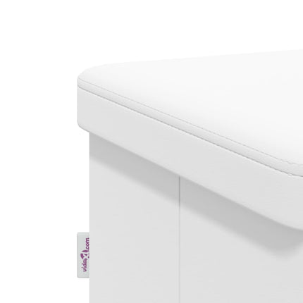 Förvaringsbänk vikbar vit PVC