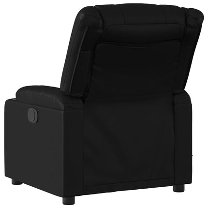 Elektrisk massagefåtölj svart konstläder