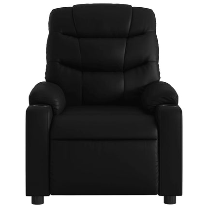 Elektrisk massagefåtölj svart konstläder