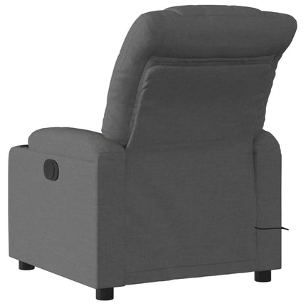 Elektrisk massagefåtölj mörkgrå tyg