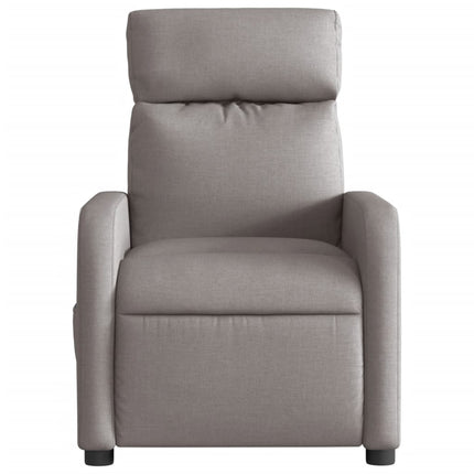Elektrisk reclinerfåtölj taupe tyg