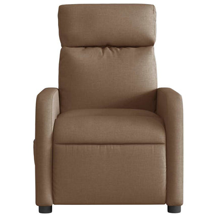 Elektrisk massagefåtölj brun tyg