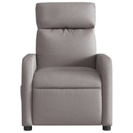 Elektrisk massagefåtölj taupe tyg