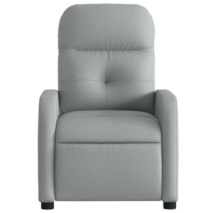 Elektrisk reclinerfåtölj ljusgrå tyg