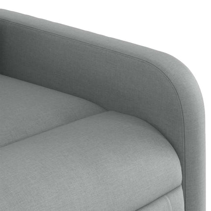 Elektrisk reclinerfåtölj ljusgrå tyg