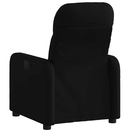Elektrisk reclinerfåtölj svart tyg