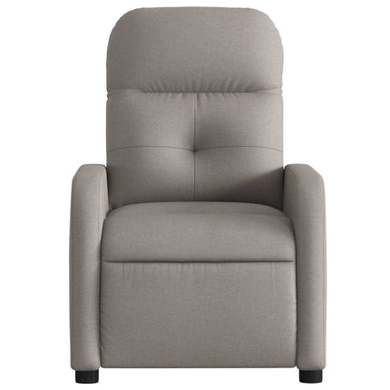 Elektrisk reclinerfåtölj taupe tyg