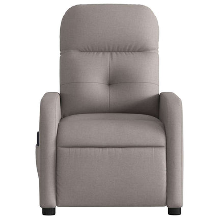 Elektrisk massagefåtölj taupe tyg