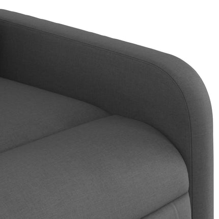 Reclinerfåtölj med uppresningshjälp mörkgrå tyg