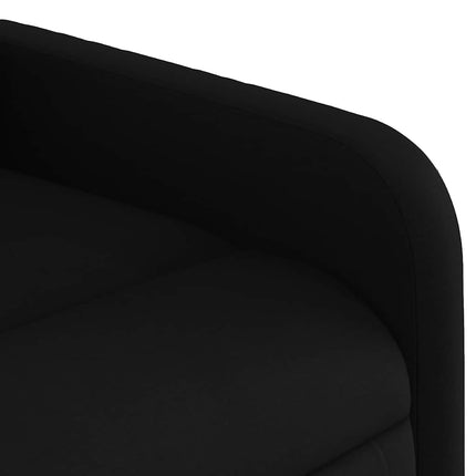 Massagefåtölj med uppresningshjälp svart tyg