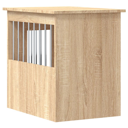 Hundbur/sidobord sonoma-ek 45x62x59 cm konstruerat trä